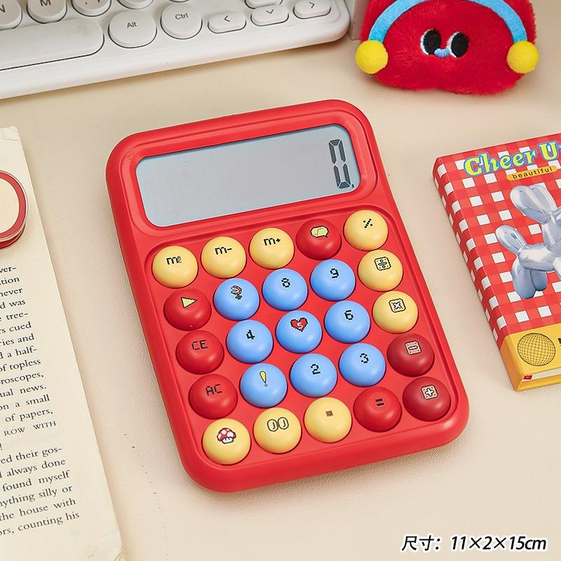 Cute Color Contrast Mini Portable Calculator For Primary School Children Students
