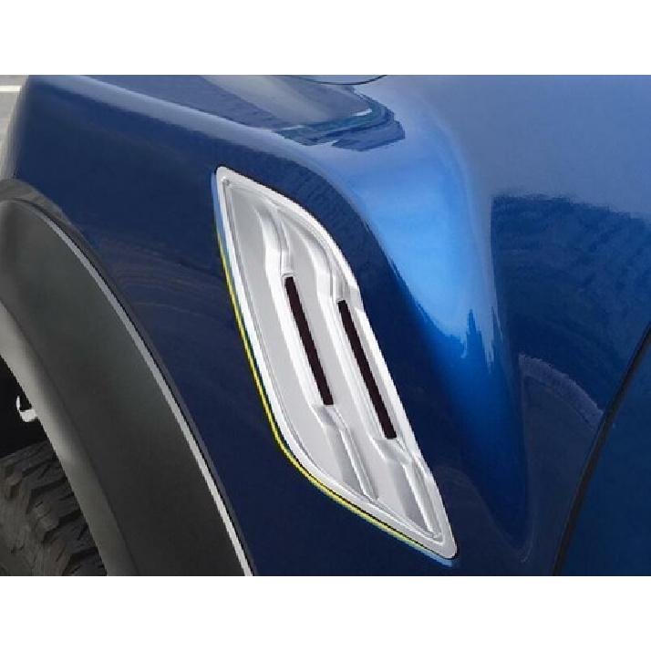 ABS Silver Fender Side Air Outlet Cover Trim 2pcs For Ford F150 F-150 2015-20 A