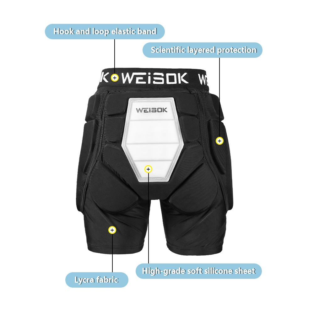 3D skyddande vadderade shorts Butt Pad Shorts EVA Silikon Gear Guard för snowboardåkning skridskoåkning