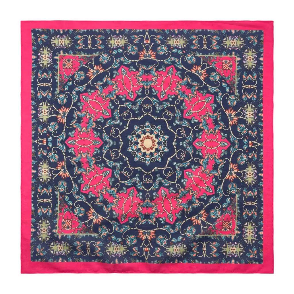 

New Palace Design Fashion Lady Beautiful Flower Cashew Hip Hop Cotton Bandana Square Scarf Headband Paisley Gifts For Women/Girl