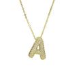 Elegant Zircon Letter Pendant Necklace – Versatile Clavicle Chain