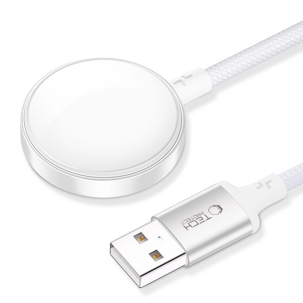 Ładowarka indukcyjna do zegarka Apple Watch USB-A 3W 1m - biała
