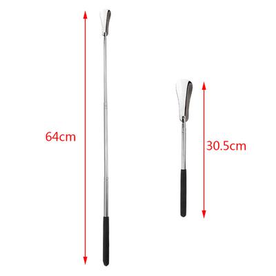 1Pc Professional Long Adjustable Handle Shoe Horn Stainless Steel Metal Shoehorn
