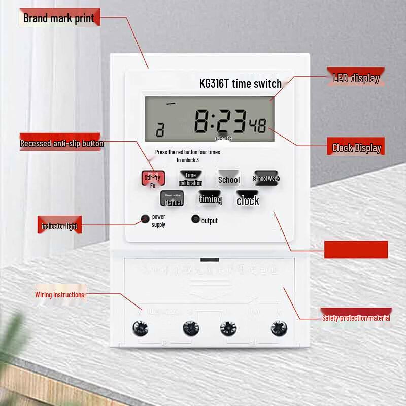 JingNong 220V Programmable Timer Switch