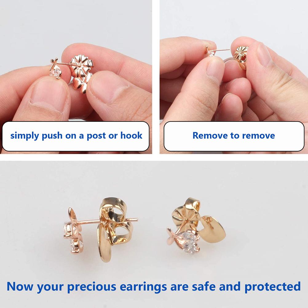 9 Pairs Adjustable Hypoallergenic Earrings Backs Ear Studs Stoppers for Earrings