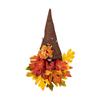 Door Enchanting Thanksgiving Decor Featuring Rustic Autumn Wreath With Dark Maple Leaf Hat