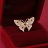 Daily Wear Jewelry Women Rhinestone Butterfly Brooch Pin, Vintage Insect Alloy Badge Pin Accessories for Wedding Party Prom Backpack Decoration Pins