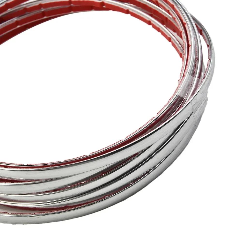 Bilkasse Dekorlist Sølv Krom Dørkantlister Autostøtfanger Dekorlist 6mm*3m Kromstyling