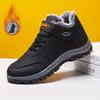 Men's Shoes Winter Sneakers Warm Shoes Walking Fleece-Lined Thickened Shoes Non-Slip Soft Sole Snow Boots