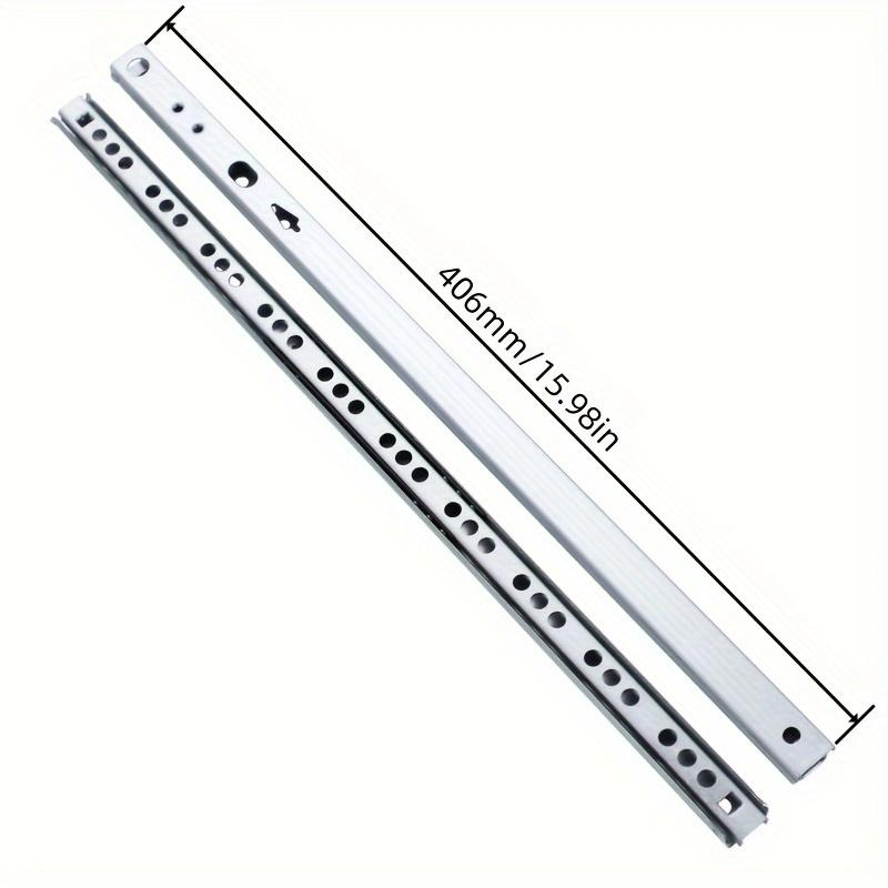 17mm Wide Silent Drawer Slides with Damping Steel Balls Polished Stainless Steel, Industrial Hardware