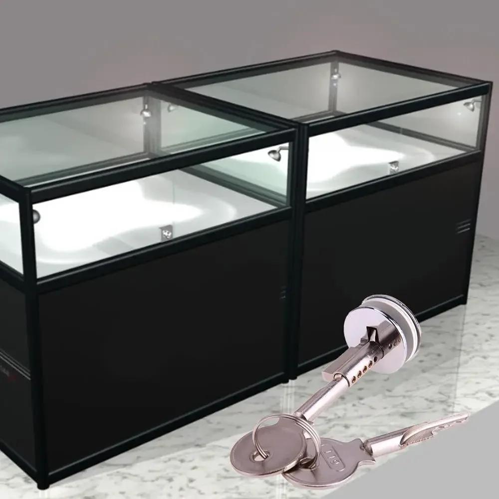 Anti-theft Sliding Glass Push Door Hardware Accessories Showcase Glass Display Cabinet Door Window Cabinet Lock Glass Lock