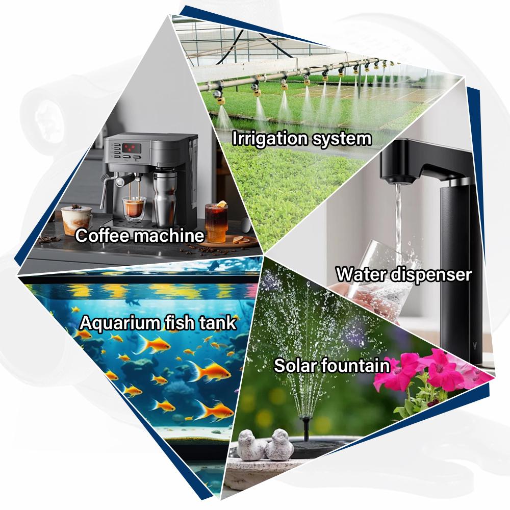 350L/H Brushless Solar Minitype Water Pump Control Solar Controller Ultra-quiet Submersible Motor Garden Fountain Decor