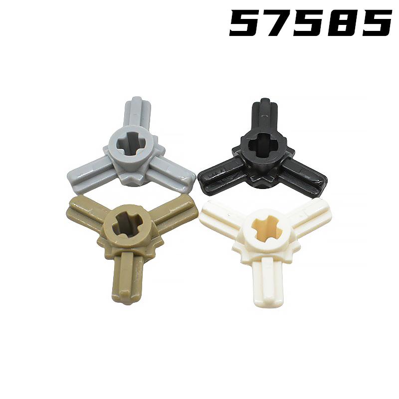 Rainbow Pig MOC Particles 57585 High-tech Axle Connector Hub with 3 Axles Building Blocks Parts Classic Brand Kids DIY Tech Toys