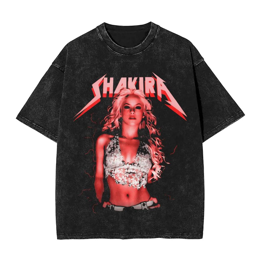Hot Sale Shakira Las Mujeres Ya No Lloran World Tour 2026 Poster Print T-Shirt Men Women O-neck Cotton Streetwear Hip Hop Fashion Top Summer New Tee