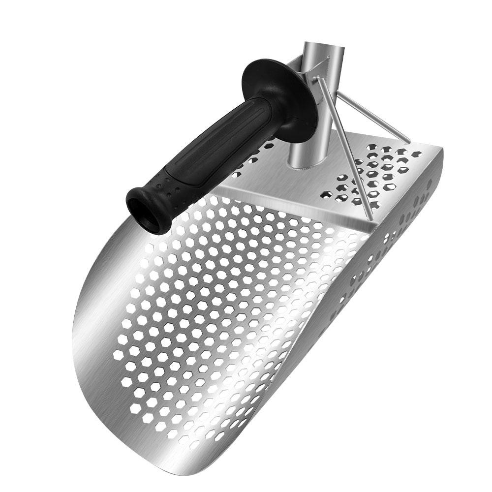 Hot Sell Metal Hunter Sand Scoop Rustproof Stainless Steel Construction with Reinforced Sieve & Optional Ergonomic Grip Handle