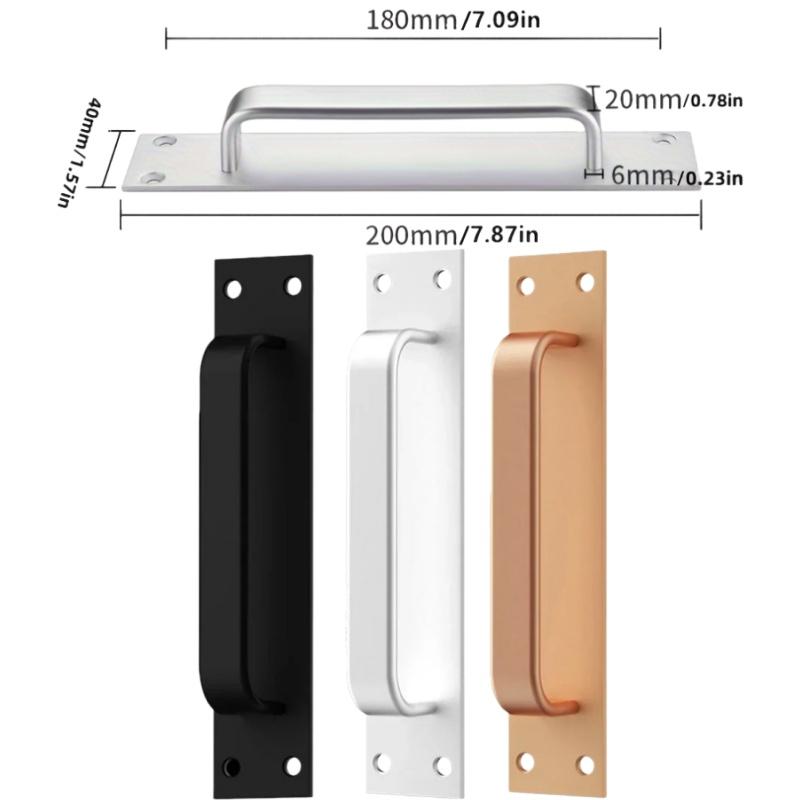 Large Aluminum Alloy Door Handle Push-pull Balcony Gate Window Pulls Sliding Doors Handles Furniture Hardware Home Improvement