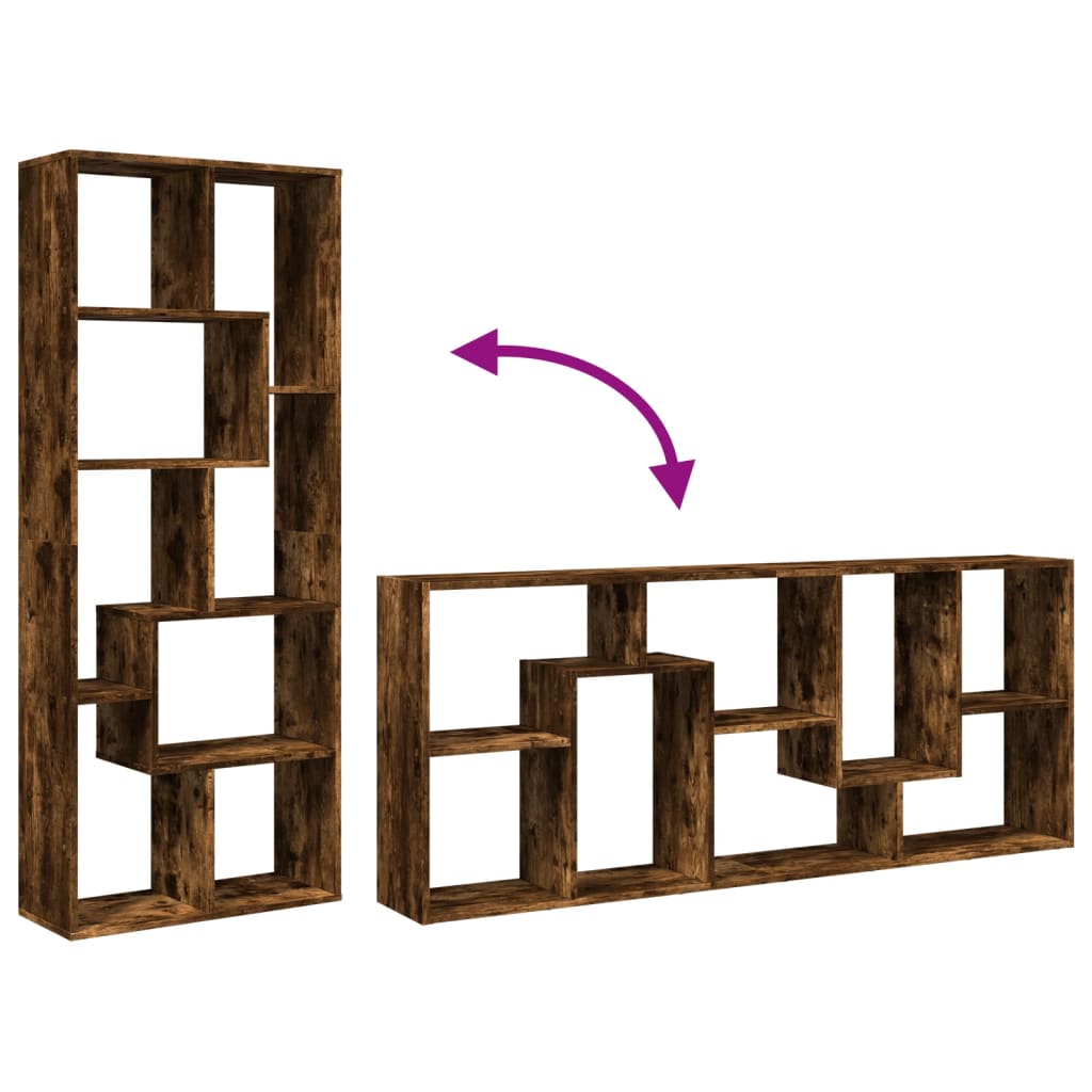 Vidaxl Partition Shelf, Smoked Oak, 67X25X161.5 Cm