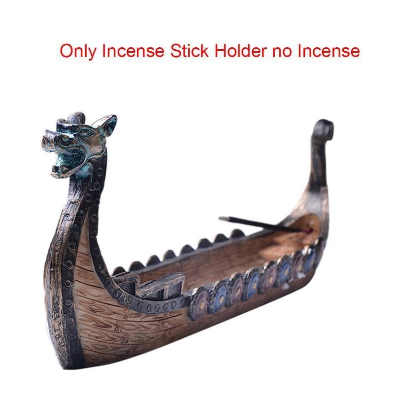 Dragon Boat Incense Stick Holder Burner Hand Carved Carving Censer Ornaments Retro Incense Burners Traditional Design