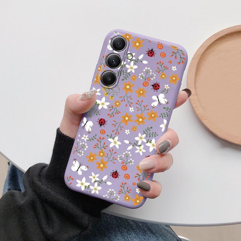 

Мягкий силиконовый чехол Daisy для Xiaomi Redmi Note 13 Pro 13C Poco C65 Samsung A35 A34 A55 M35 Huawei Honor 200 iPhone Camera Защитный противоударный чехол iPhone 15 Plus