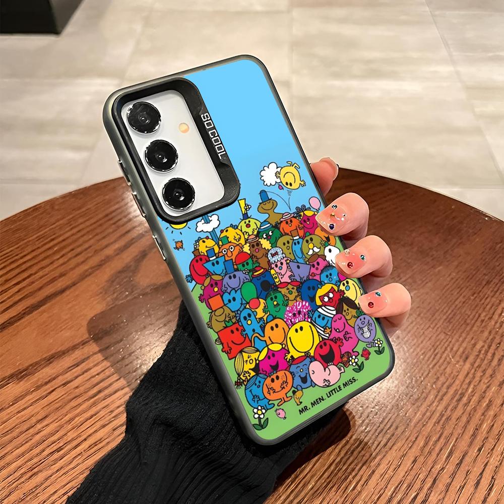 Mr Men L-little Miss Phone Case For Samsung Galaxy S25 S24 S23 S22 S21 S20 Note20 Ultra Plus Fe colored silver Cover