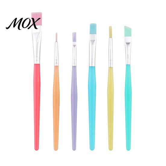 High Elasticity Art Brushes 6PCS Paint Brush, with Candy Colored Design, Flexible Nylon Oil Painting Bristles for Watercolor Acrylic Artist Supplies