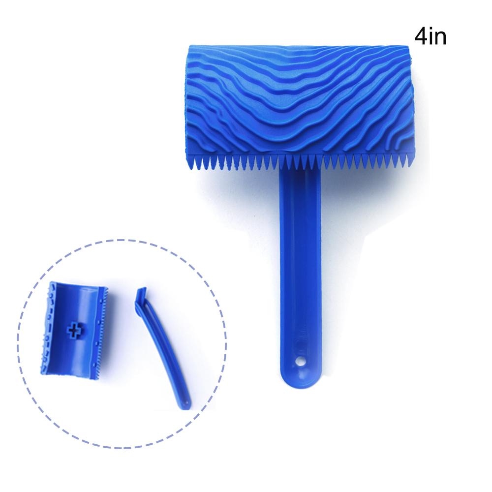 Rubber Texture Roller Brush Imitation Wood Graining Wall Painting Home Decoration Art Embossing Diy for Wall Painting Tools