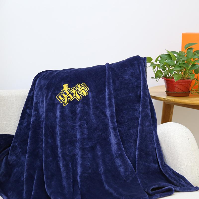 Flannel Blanket, Air Conditioning Blanket with Buckle Nap Blanket Sofa Blanket Small Blanket Office Nap Blanket Leisure Blanket