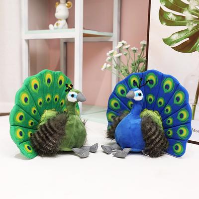 1pc 23CM Cute Simulation Peacocks Plush Toys Kawaii Doll Stuffed Soft Creative Animal Peahen Toy Lovely Home Birthday Decor Gift