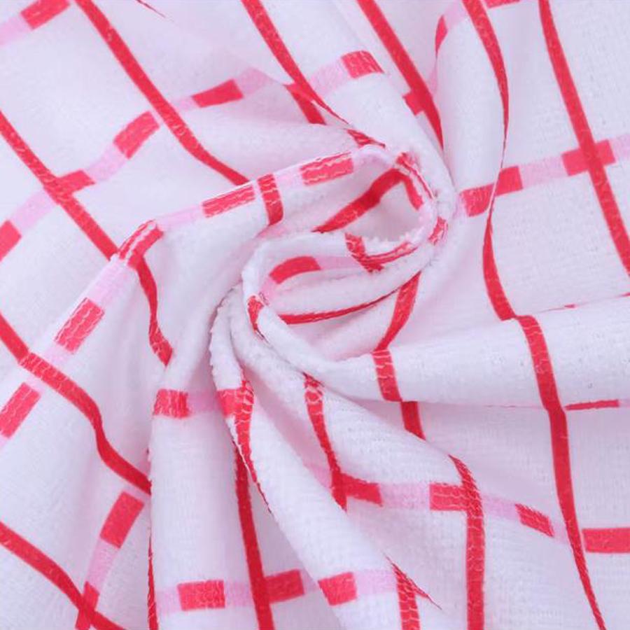 Checkered Kitchen Absorbent Cleaning Cloths, 6/12 Set, Household Dishcloths and Tablecloths, Easy-to-clean Household Cloths.