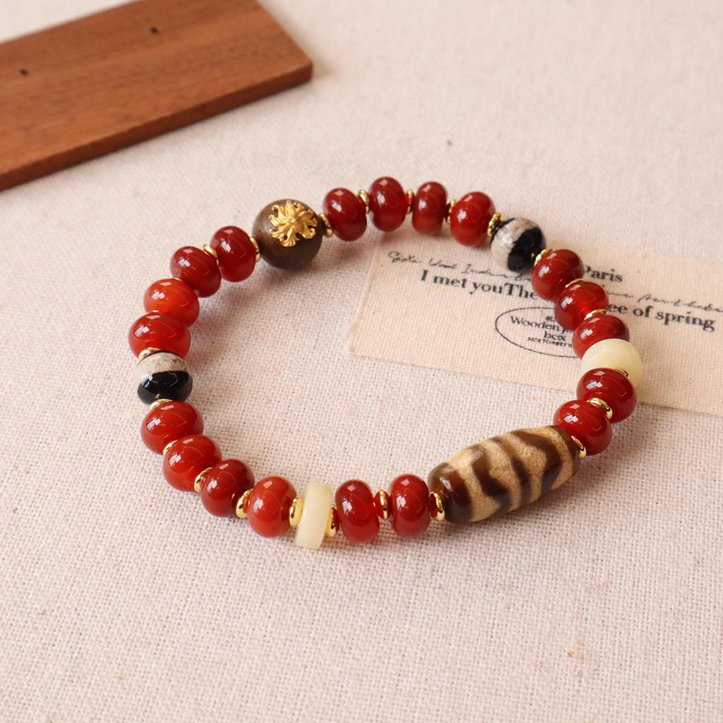Original Nanhong Agate Duobao Braceletfashion Women Daily Jewelry Gift