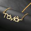 Collana Personalizzata con Lettere in Acciaio Inossidabile Placcato Oro 18K - Catena Clavicolare Fai-da-Te con Nome Personalizzato