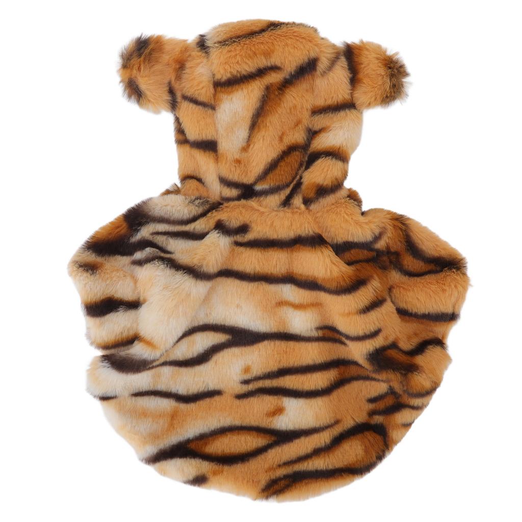 Dog Tiger Halloween Costume Classic Cute Warm Striking Colors Beautiful Pet Cosplay Tiger Clothes for Autumn and Winter