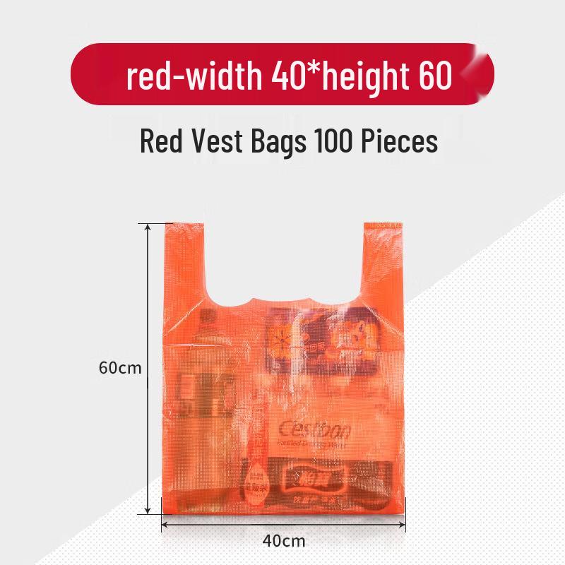 Jiachi Red T-shirt Plastic Shopping Bags