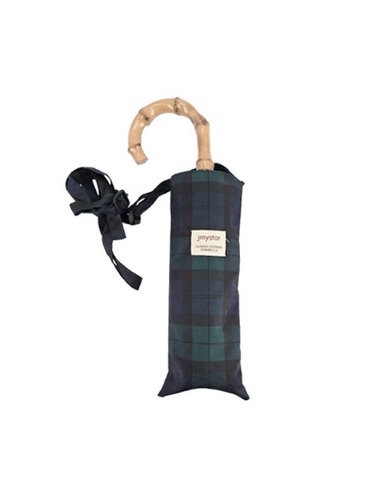 JINYSTAR 55 Green Check 3-Tier Umbrella OUJSU30017 Green Check