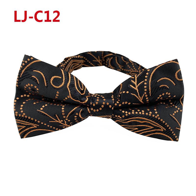 Fashion Blue Paisley Bowtie  Set for Men Wedding Business Party Luxury Pre-tied Men's Bow Tie Gifts