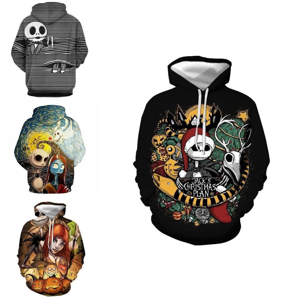 Nightmare Before Christmas 3d Printed Hoodie Jacket Jack Sally Costume Style