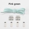 1 Pair Round Elastic Shoe Laces No Tie Shoelaces Tieless Metal Spring Buckle Shoelace for Kids Adults Elderly One Size Fit All