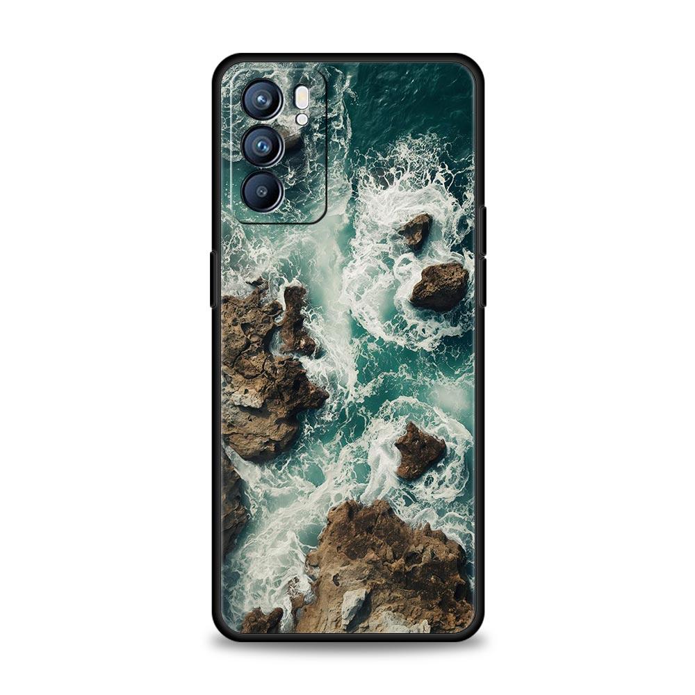 Blue Sea Ocean Waves Phone Case For Oppo Reno13 Reno12 Reno11 F Reno10 Pro A54 5G Find X5 A53 A9 A57 A78 4G A79 A80 A98 Cover