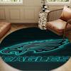 Philadelphia Eagles Runde Matte, Rutschfester Kreis Teppich Stuhl Teppich Für Wohnzimmer, Schlafzimmer, Fußmatte Heimdekoration Geschenk Weihnachtsgeschenke