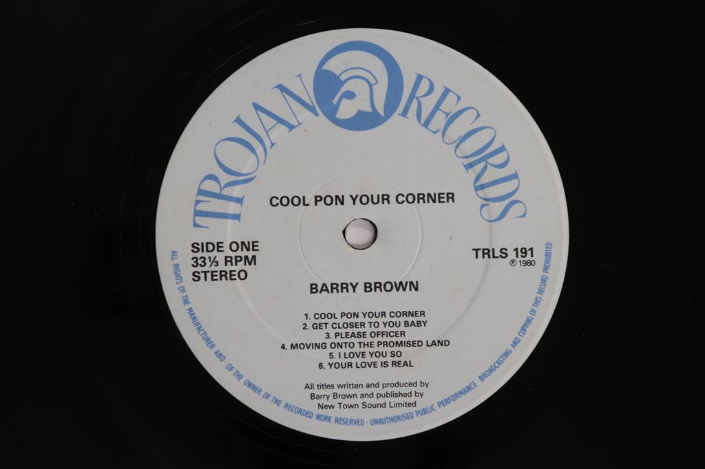 LP Record BARRY BROWN - Cool Pon Your Corner TRLS191 TROJAN RECORDS 1980 UK Reggae, Ska & Dub Used