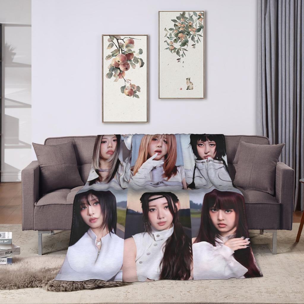 Kpop Babymonsters Group Blankets Flannel Textile Decor  Breathable Lightweight Throw Blankets for Home Office Bedspread