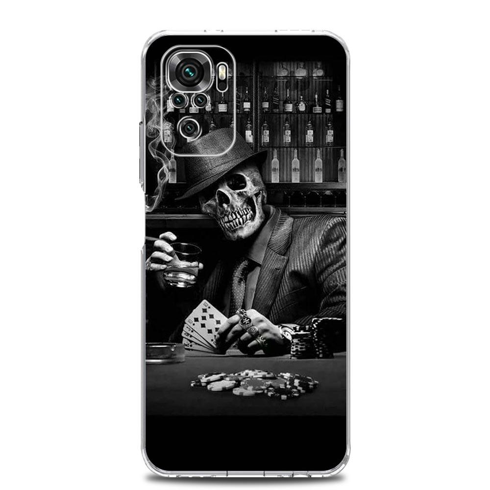 Phone Case For Xiaomi Redmi Note 15 14 13 12 4G 10 11 Pro Plus 5G 14C 13C 12C 10C Soft TPU Cover Grim Reaper Skull Skeleton