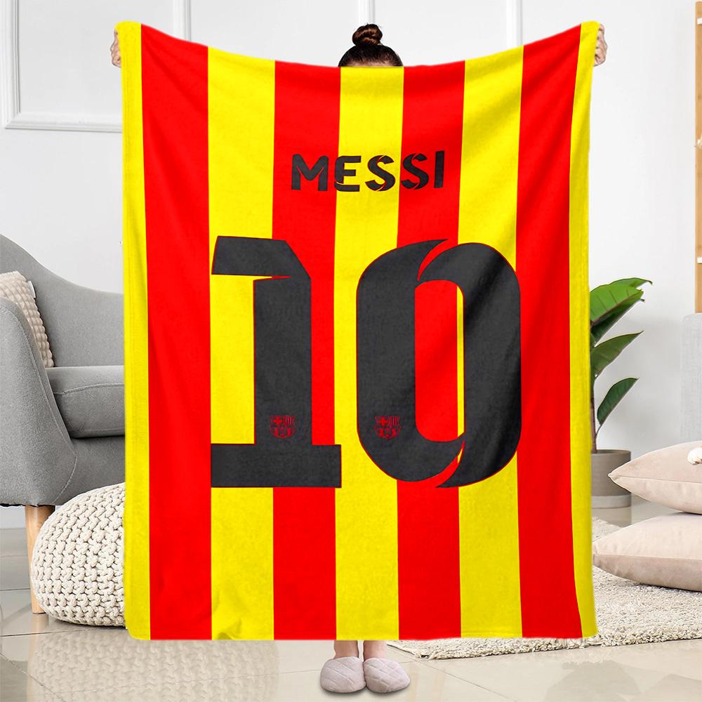 Messi's Legacy In Soccer Flannel Blanket-Soft and Suitable for Sofas,Beds,Offices,Travel,All Seasons,Great Gift for Holidays and Birthdays.