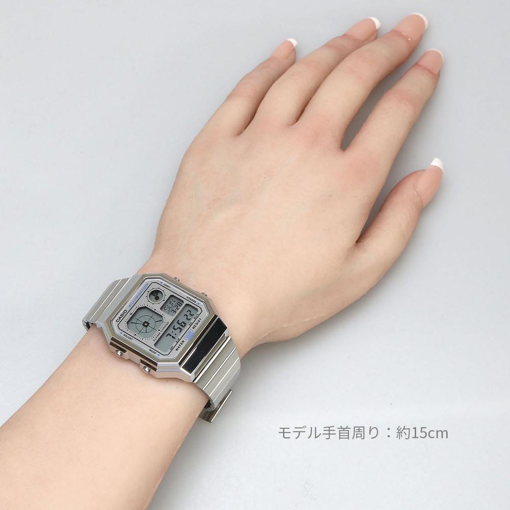Casio Standard Vintage Series Silver with Metallic Overseas Model Analog-Digital Watch, A130WE-7A, Unisex, Gray, [Used]
