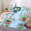 3D Printed Big -eyed Frog Card Kero Kero Keroppi Blanket Living Room Bedroom Sofa Cover Blanket Children's Nap Sleeping Blanket