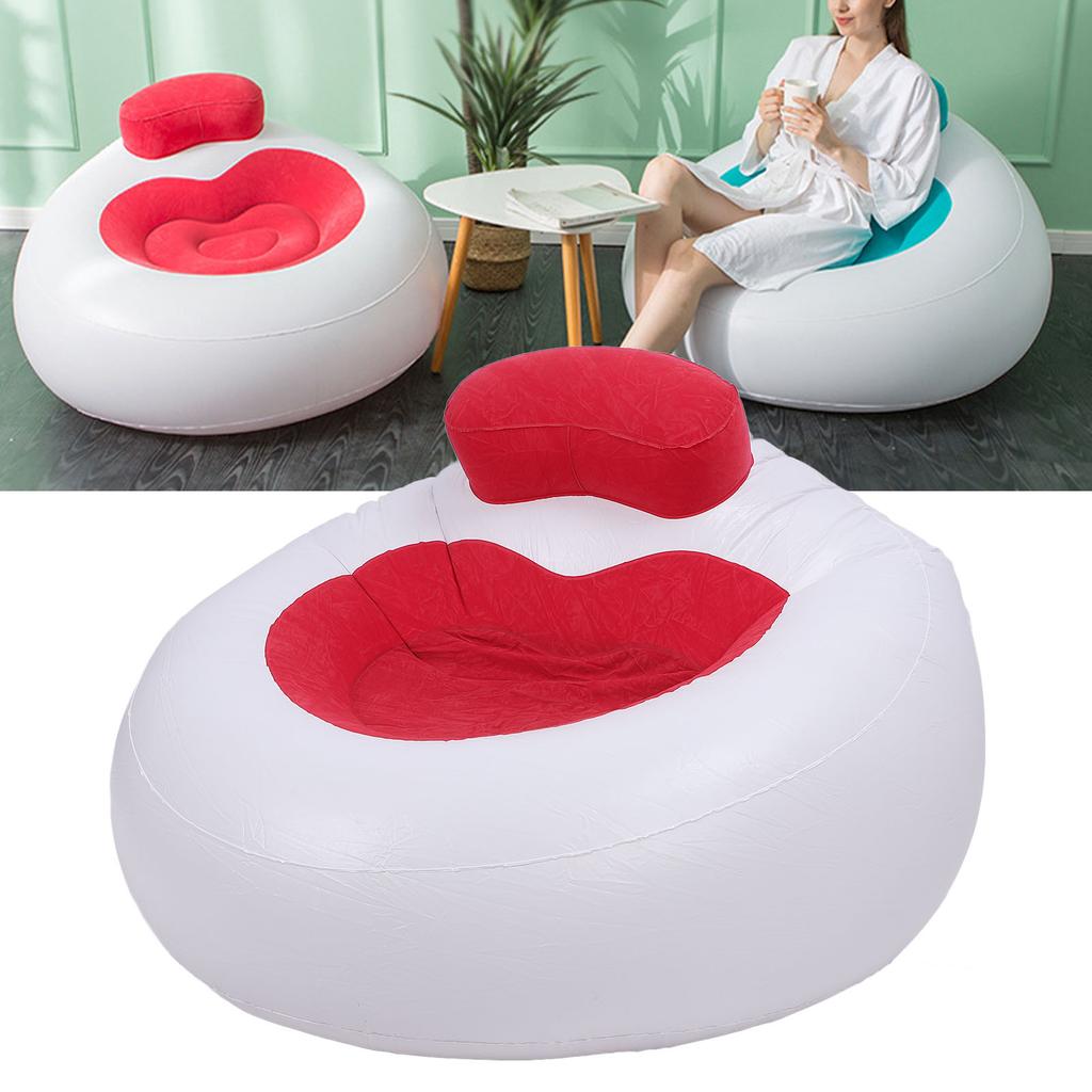 Inflatable Chair Comfortable Supportive Heart Shape Decorative Plush Chair for Bedroom Living Room