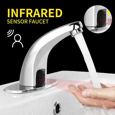 Touchless Automatic Free Infrared Sink Hands Faucet Sensor Tap Cold Inductive Water Saving Electric Basin Faucet Mixer