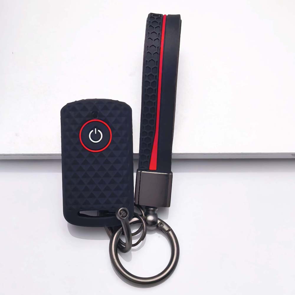 Anti-Slip Silicone Key Cover For Yamaha NMAX 155 XMAX 300 Aerox NVX 155 Keyless Remote Key Fob Protector