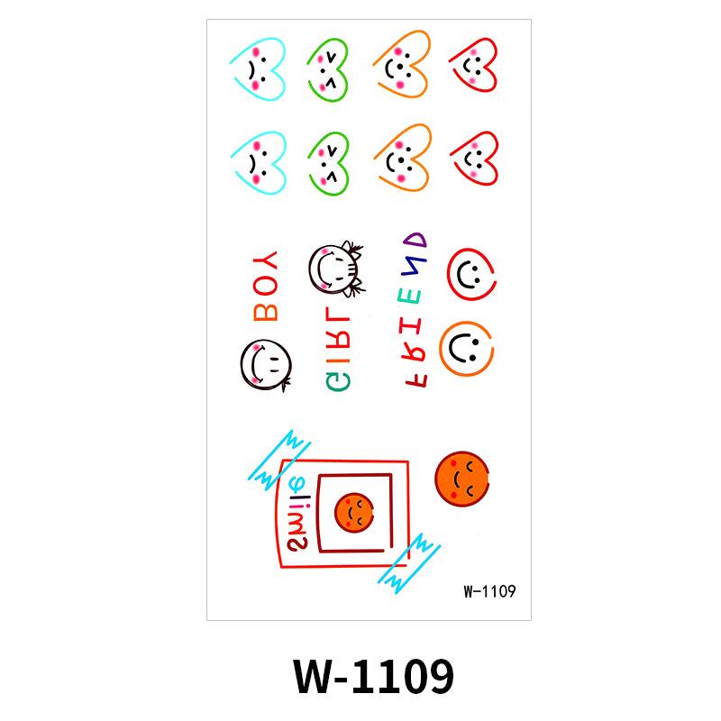 

Мультяшна тату-наклейка Водонепроникна Маленька Свіжа Дитяча Мила Тату-наклейка 75 * 140MM (die)