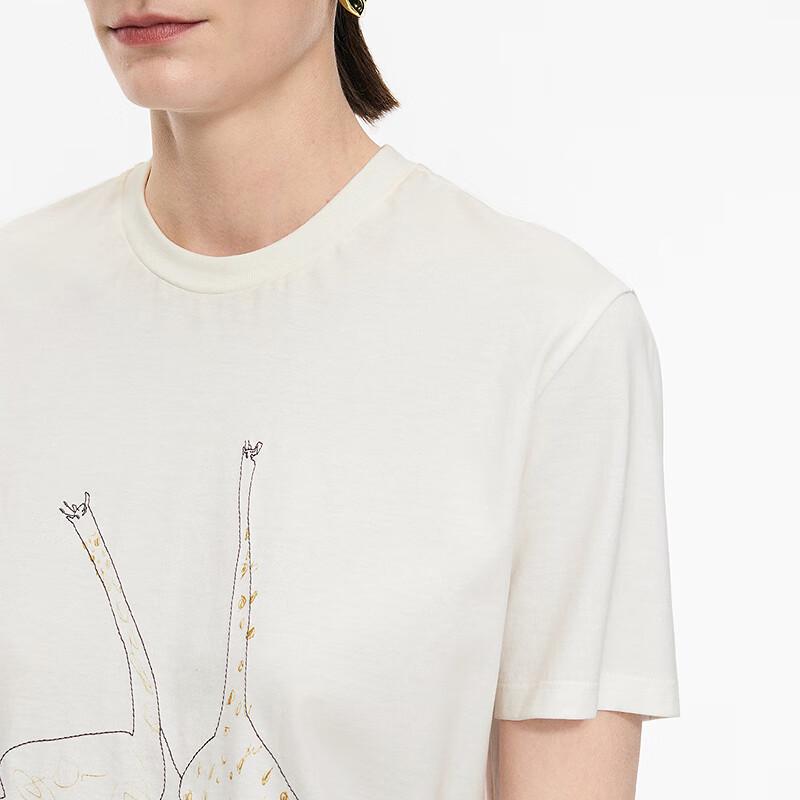 JNBY Cartoon Print Cotton Short Sleeve T-Shirt